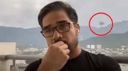 Un OVNI en plena transimisión deportiva de Monterrey.