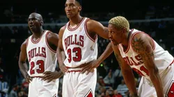 Jordan, Pippen y Rodman. Foto: Getty.