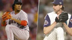Pedro Martínez y Randy Johnson. Foto: Getty.