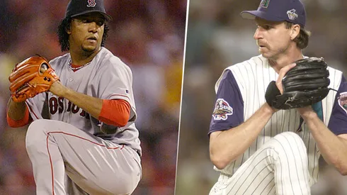 Pedro Martínez y Randy Johnson. Foto: Getty.