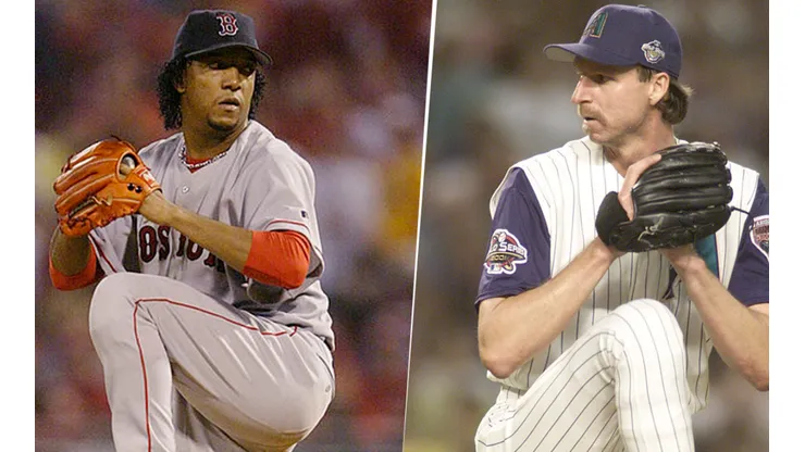 Pedro Martínez y Randy Johnson. Foto: Getty.