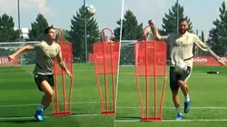 ¿James o Benzema? así fue el duelo de voleas en el entrenamiento del Madrid