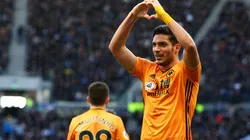 Raúl Jiménez celebrando un gol con Wolverhampton (Foto: Getty Images)