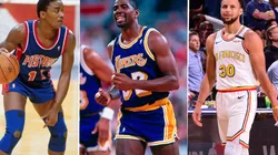 Thomas, Johnson y Curry. Foto: Getty.