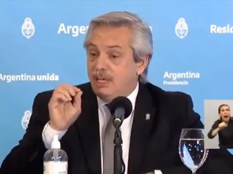 En plena conferencia, Alberto Fernández hizo tendencia a Argentinos Juniors