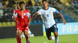 Juan Sebastián Sforza en el Mundial Sub-17.