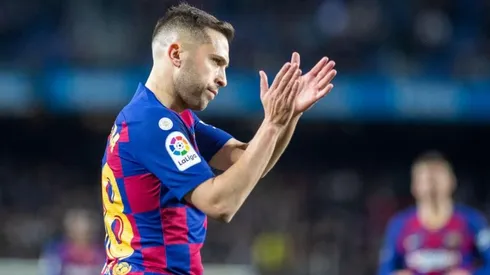 Jordi Alba con la camiseta de Barcelona.