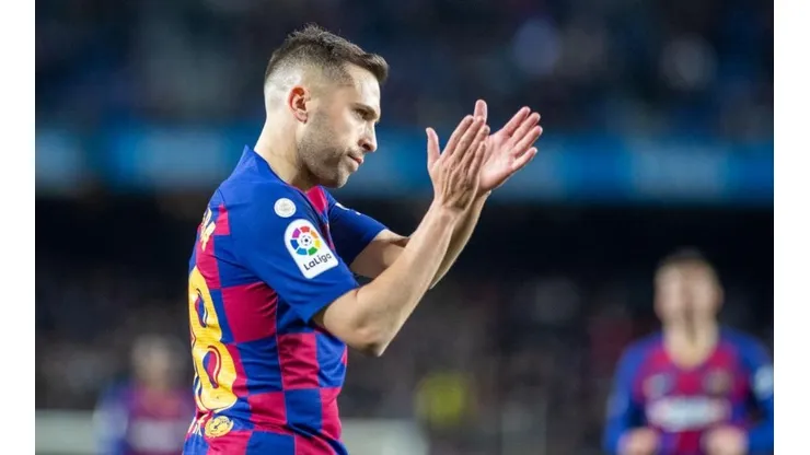 Jordi Alba con la camiseta de Barcelona.