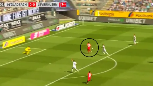 Gol del Leverkusen: pase filtrado y definición de túnel