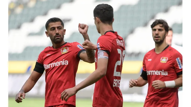 Foto de la victoria del Leverkusen en la Bundesliga.