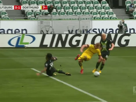 Haaland le pifió como nunca al balón, pero Guerreiro lo salvó y marcó el gol