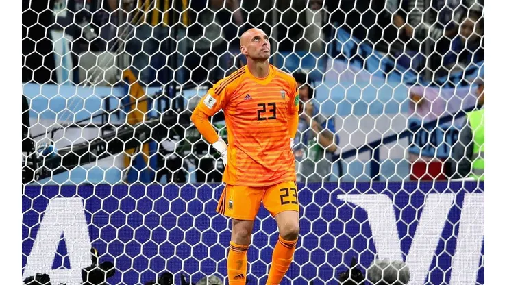 Foto de Caballero, arquero de la Selección Argentina.