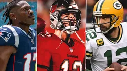 Brown, Brady y Rodgers. Foto: Getty.