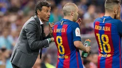 Foto de Luis Enrique dirigiendo a Barcelona.