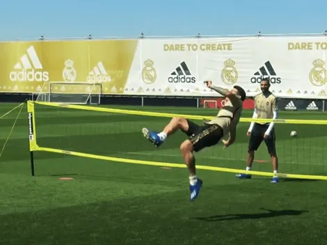 Pónganlo a jugar ya: tremenda chilena de James en práctica del Madrid