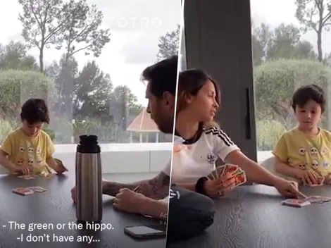 El video de Messi jugando con Antonela y sus hijos: "¿Tenés verde?"