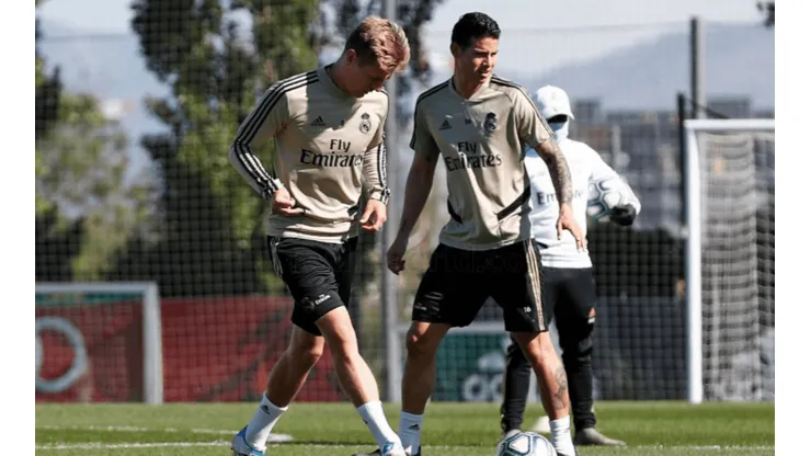 El detalle de James Rodríguez que pasó inadvertido en la práctica del Madrid