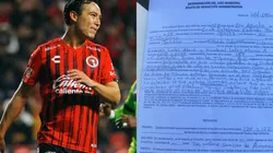 El futbolista y el documento policial que se filtró.