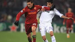 Francesco Totti enfrentando a Real Madrid.