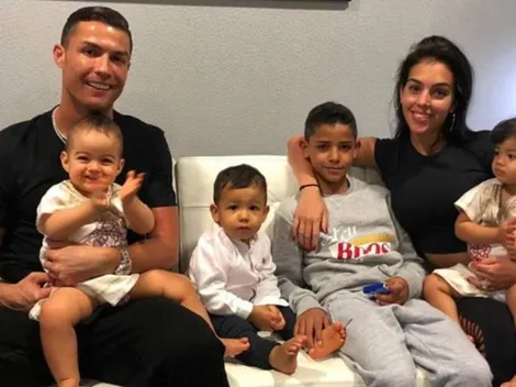 Georgina subió un video junto a Cristiano y sus hijos en medio de un juego diabólico