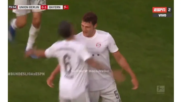 El festejo de Benjamin Pavard.