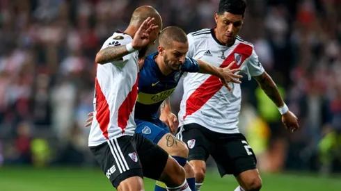 Darío Benedetto en la final contra River.