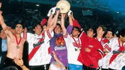 Berti en la conquista de la Supercopa en 1997.
