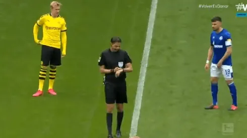 Foto captura del inicio del clásico.