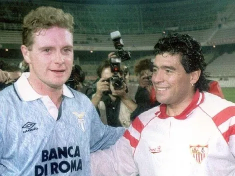 La anécdota de Gascoigne con Maradona: "Estaba destruido y él también"