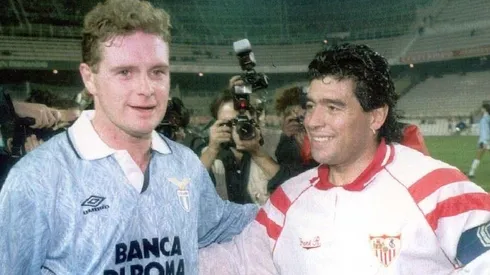 El encuentro entre Gascoigne y Maradona.