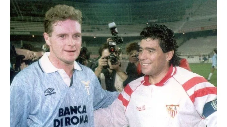 El encuentro entre Gascoigne y Maradona.