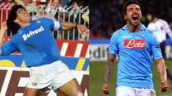 Diego Armando Maradona brilló en el Napoli de Italia.