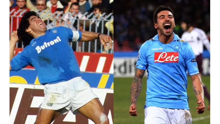Diego Armando Maradona brilló en el Napoli de Italia.