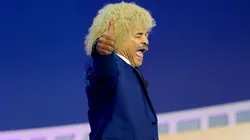 Carlos Valderrama, siempre con una sonrisa.