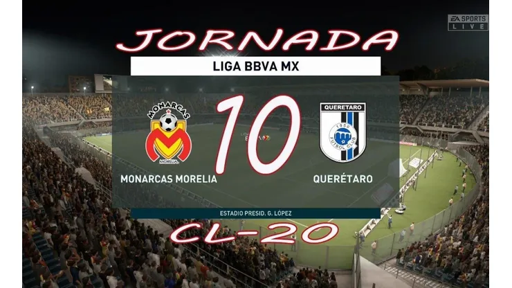 En vivo Morelia vs. Querétaro por la eLiga MX