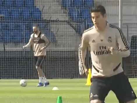Prende motores: las imágenes de James Rodríguez entrenando con el Real Madrid