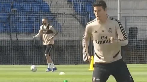 Prende motores: las imágenes de James Rodríguez entrenando con el Real Madrid
