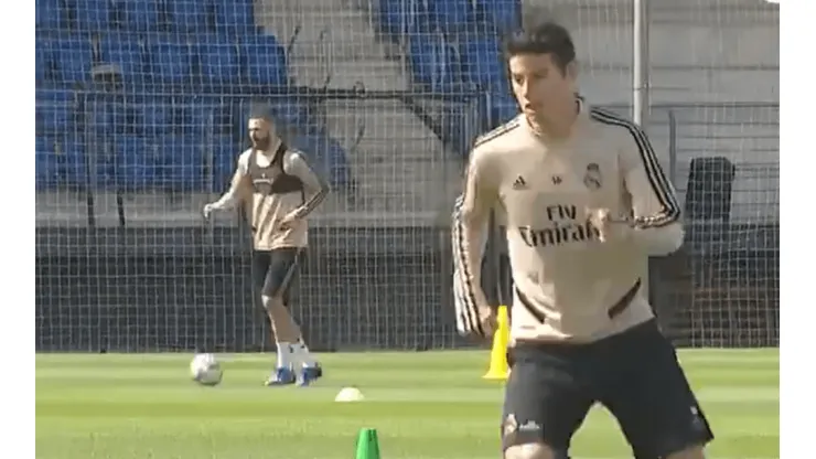 Prende motores: las imágenes de James Rodríguez entrenando con el Real Madrid