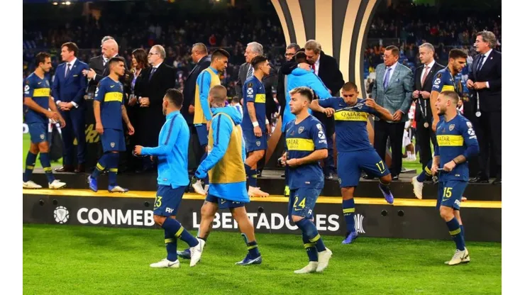 Boca luego de la derrota ante River en Madrid.