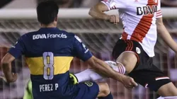 La patada de Ramiro Funes Mori a Pablo Pérez.