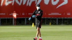 El look de Simeone en el regreso a las prácticas del Atlético Madrid
