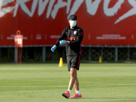El look de Simeone en el regreso a las prácticas del Atlético Madrid