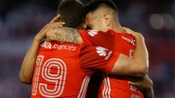 Carlos Auzqui con la camiseta de River.