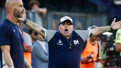 Diego Maradona, director técnico de Gimnasia.