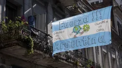 Una bandera muy clara en Buenos Aires.