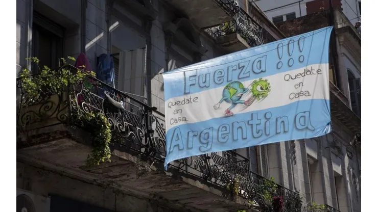 Una bandera muy clara en Buenos Aires.