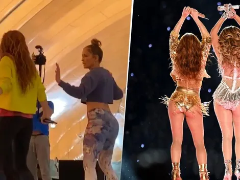 Revelan los pasos que le enseñó Jennifer López a Shakira previo al SuperBowl