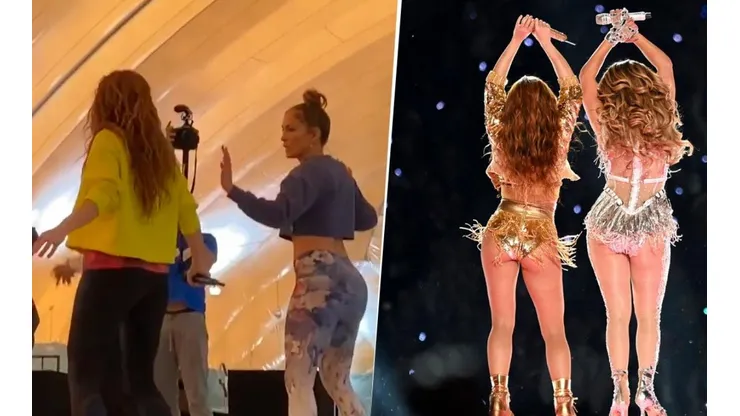 Revelan los pasos que le enseñó Jennifer López a Shakira previo al SuperBowl