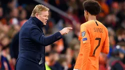 Ronald Koeman durante un partido de Holanda.