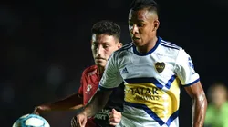 Sebastián Villa durante un partido de Boca.